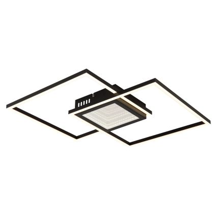 Globo - LED Stmívatelné stropní svítidlo LED/32W/230V 2700-6500K 42,6x42,6 cm černá + dálkové ovládání