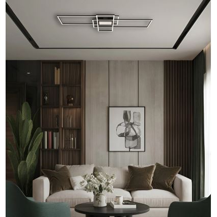 Globo - LED Stmívatelné stropní svítidlo LED/60W/230V 2700-6500K 42x110,8 cm černá + dálkové ovládání