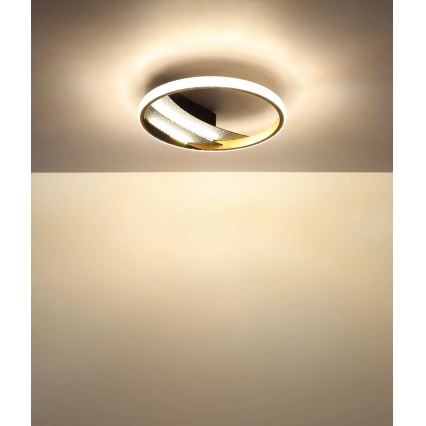Globo - LED Stropní svítidlo LED/12W/230V 3000/4000/6000K pr. 29,5 cm zlatá