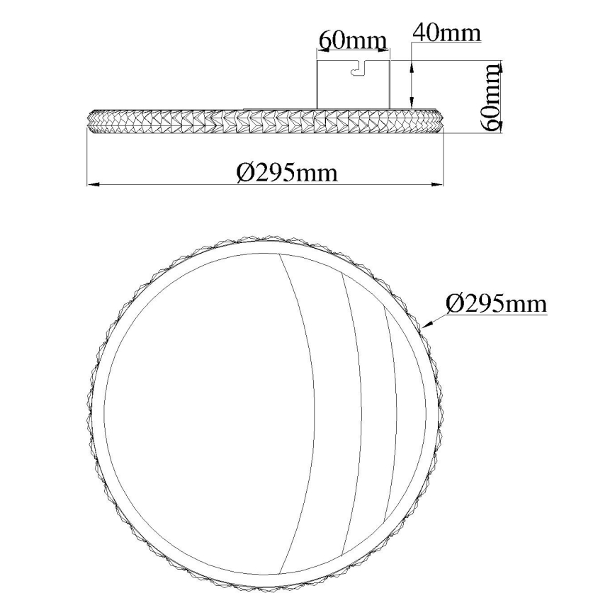 Globo - LED Stropní svítidlo LED/12W/230V 3000/4000/6000K pr. 29,5 cm zlatá