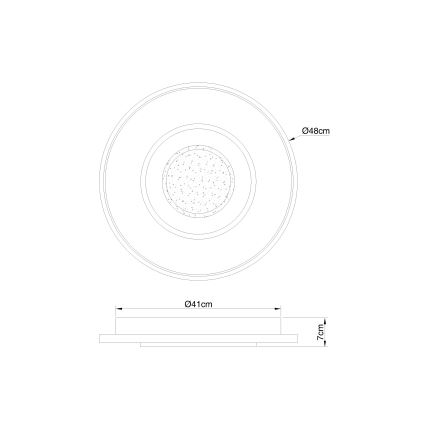 Globo - LED Stmívatelné stropní svítidlo LED/36W/230V 2700-6000K + dálkové ovládání