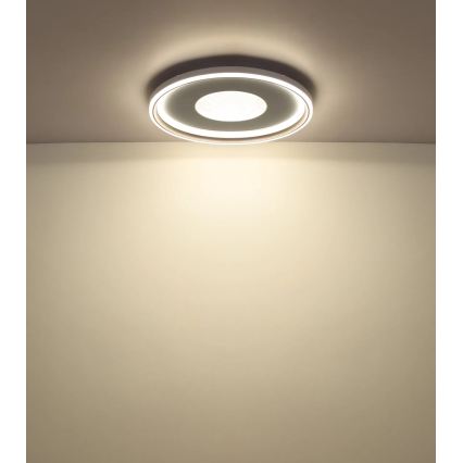Globo - LED Stmívatelné stropní svítidlo LED/60W/230V 2700-6000K pr. 59 cm bílá/krémová + dálkové ovládání