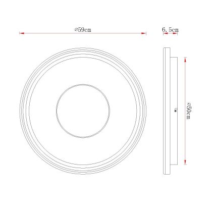 Globo - LED Stmívatelné stropní svítidlo LED/60W/230V 2700-6000K pr. 59 cm bílá/krémová + dálkové ovládání