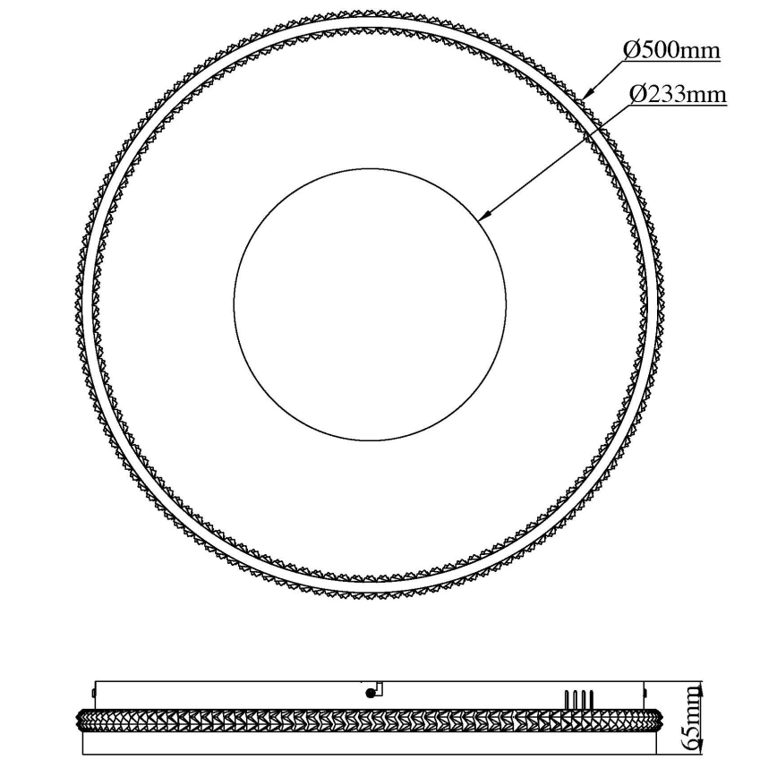 Globo - LED Stmívatelné stropní svítidlo LED/40W/230V 2700-6500K pr. 50,5 cm + dálkové ovládání