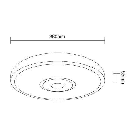 Globo - LED Stropní svítidlo LED/24W/230V 3000/4000/6000K pr. 38 cm bílá/matný chrom
