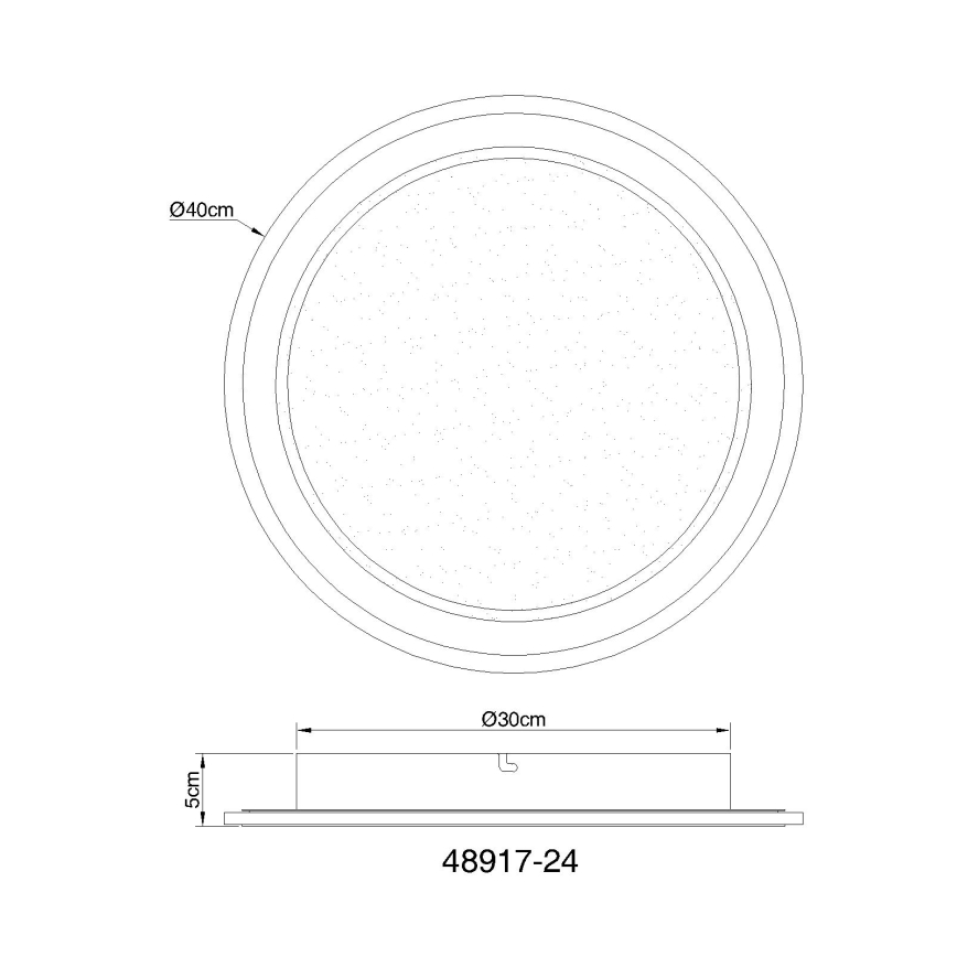Globo - LED Stmívatelné stropní svítidlo LED/24W/230V 2700-6000K + dálkové ovládání