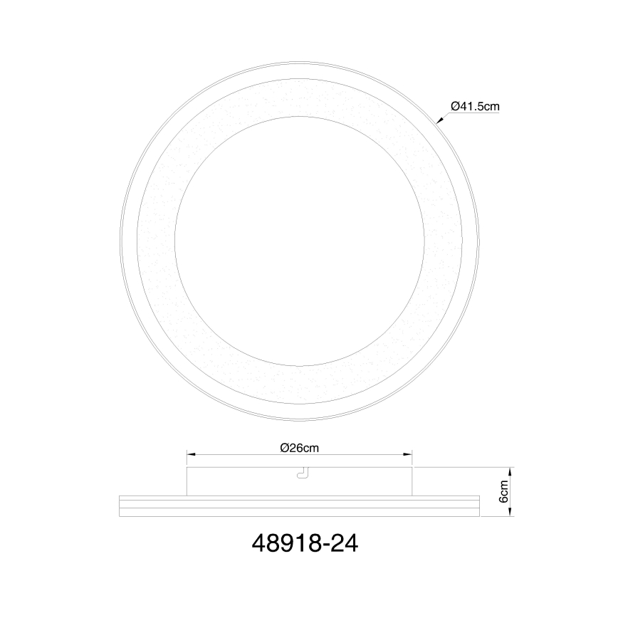 Globo - LED Stmívatelné stropní svítidlo LED/24W/230V 2700-6000K + dálkové ovládání