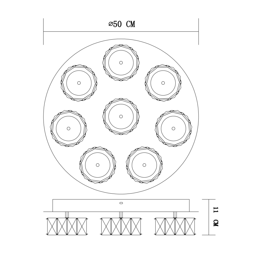 Globo - LED Stmívatelné stropní svítidlo LED/64W/230V 4000K pr. 50 cm