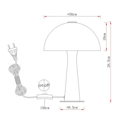 Globo - Stolní lampa 1xE14/25W/230V béžová