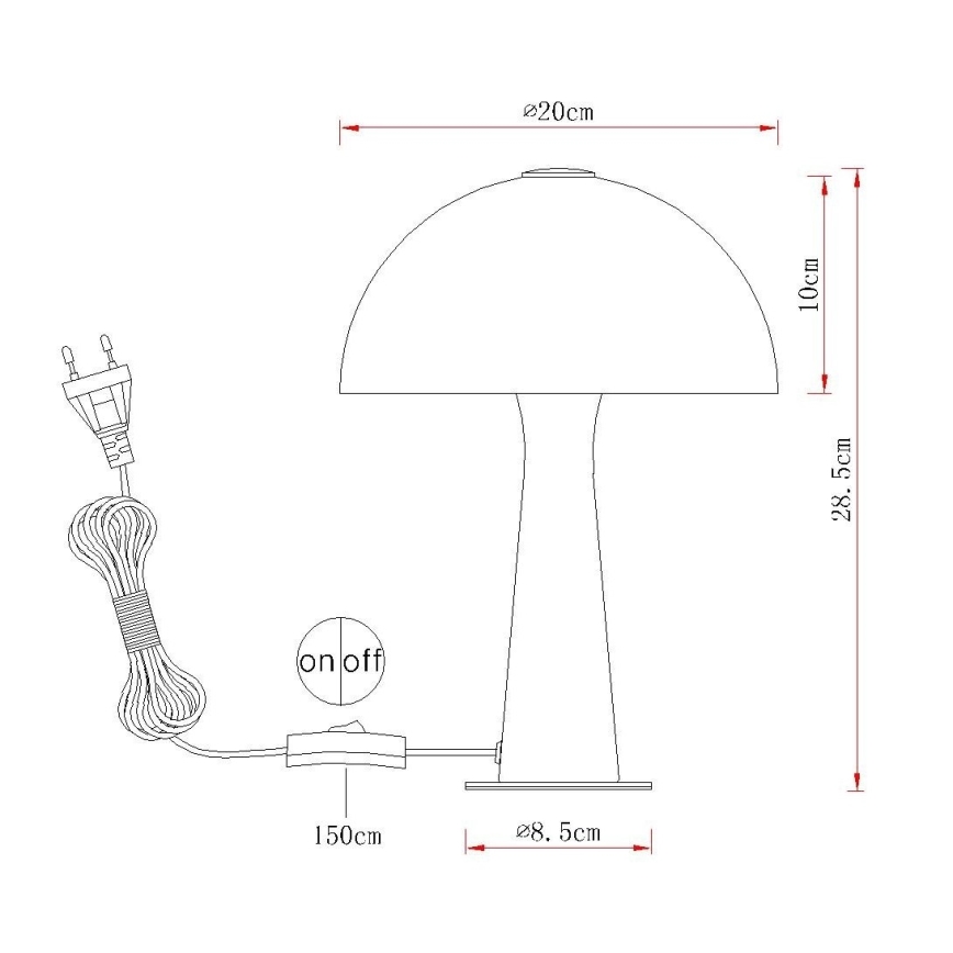 Globo - Stolní lampa 1xE14/25W/230V béžová