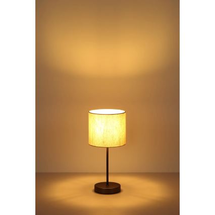 Globo - Stolní lampa 1xE27/25W/230V černá/béžová