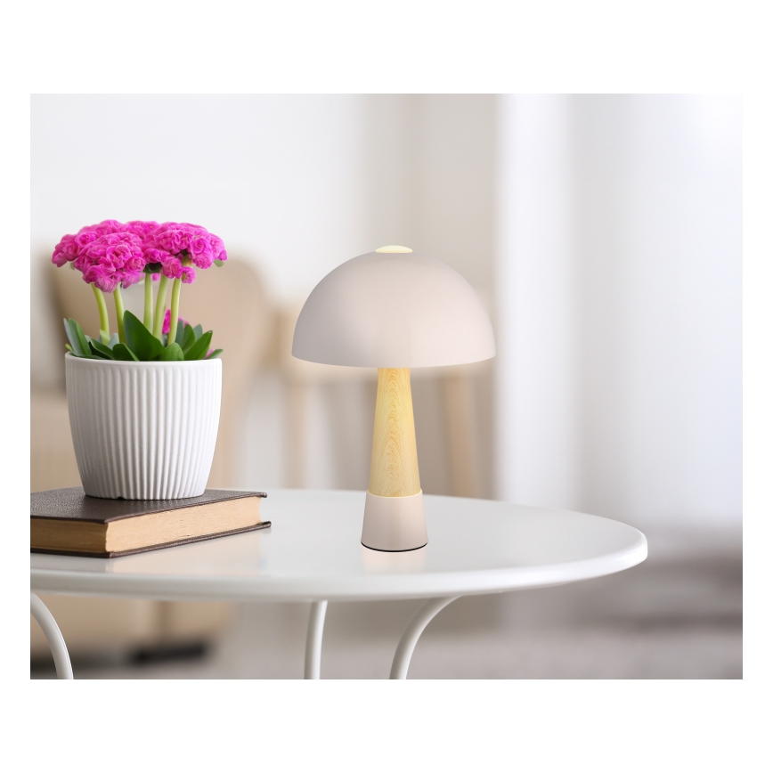 Globo - Stolní lampa 1xE27ILLU/40W/230V béžová