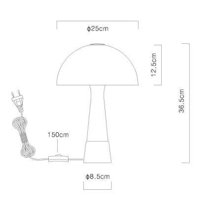 Globo - Stolní lampa 1xE27ILLU/40W/230V béžová