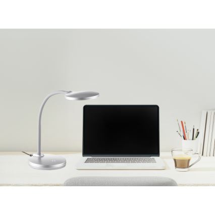 Globo - LED Stmívatelná dotyková stolní lampa LED/4W/230V stříbrná