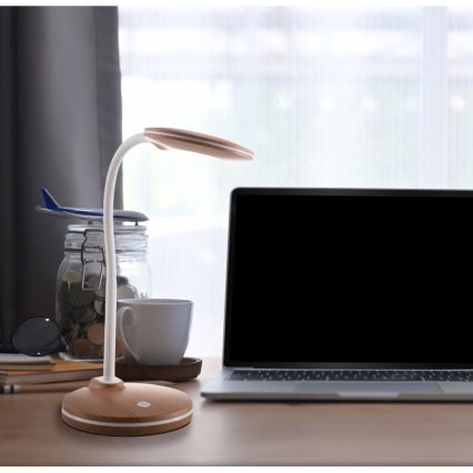 Globo - LED Stmívatelná flexibilní dotyková stolní lampa LED/4,6W/230V hnědá