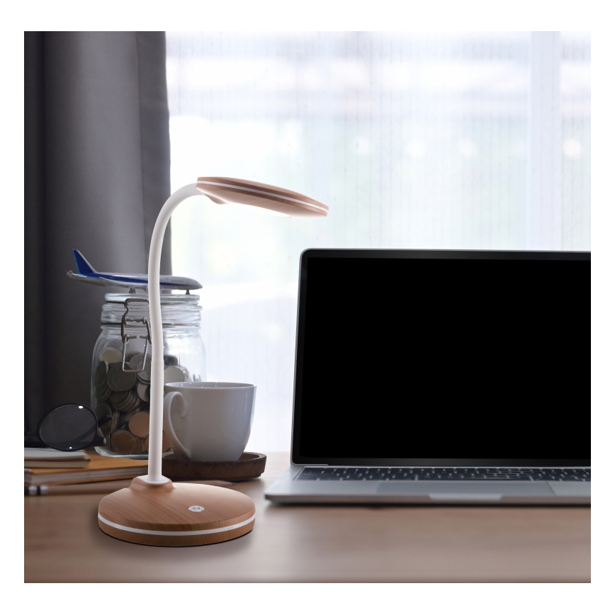 Globo - LED Stmívatelná flexibilní dotyková stolní lampa LED/4,6W/230V hnědá