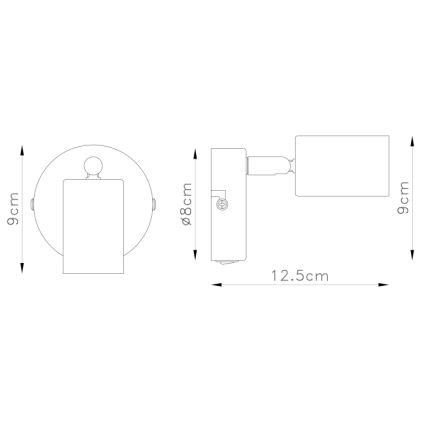 Globo - Nástěnné bodové svítidlo 1xE27/60W/230V