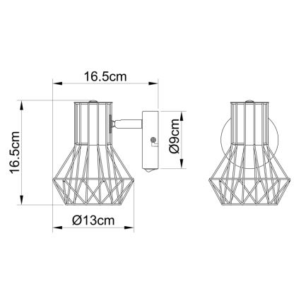 Globo - Nástěnné bodové svítidlo 1xE27/40W/230V