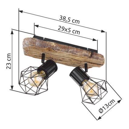 Globo - Bodové svítidlo 2xE27/60W/230V