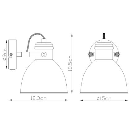 Globo - Nástěnné bodové svítidlo 1xE27/40W/230V