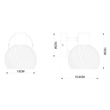 Globo - Nástěnné bodové svítidlo 1xE27/40W/230V