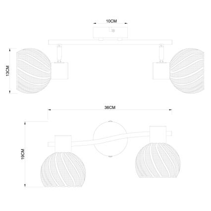 Globo - Bodové svítidlo 2xE27/40W/230V