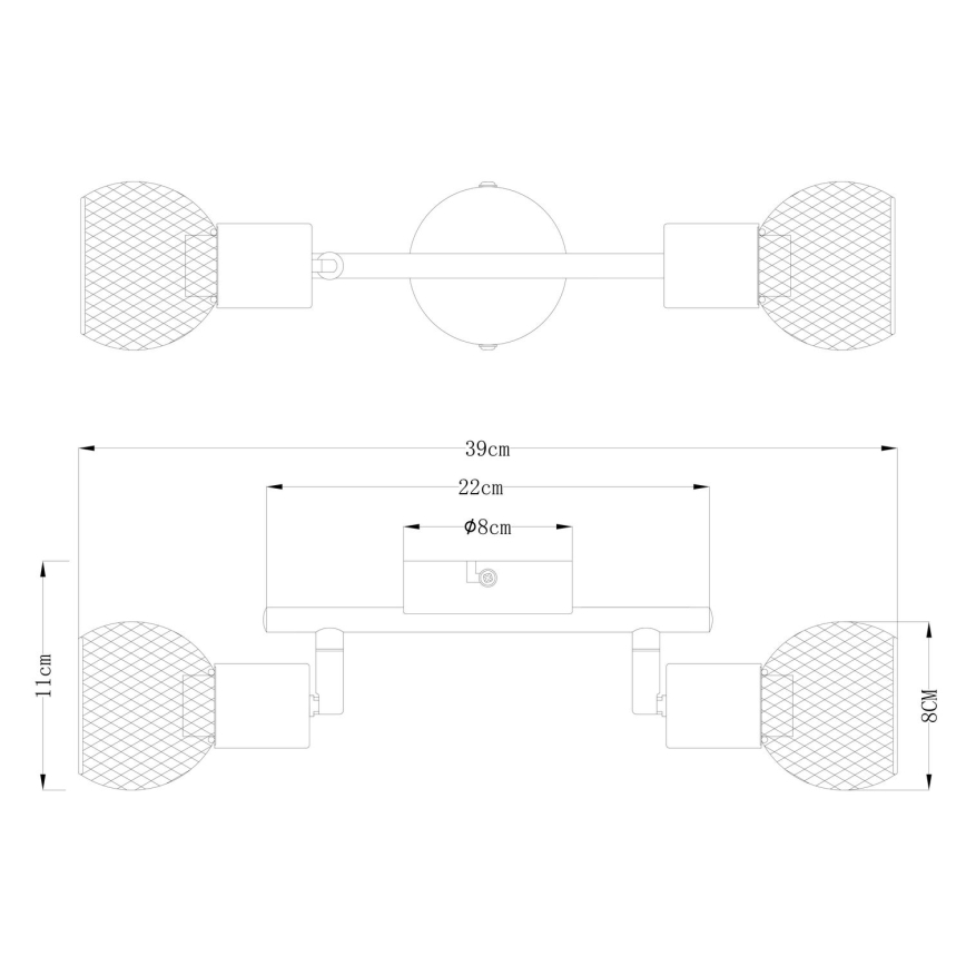 Globo - Bodové svítidlo 2xE14/40W/230V