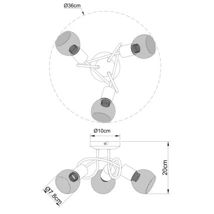 Globo - Přisazený lustr 3xE14/40W/230V