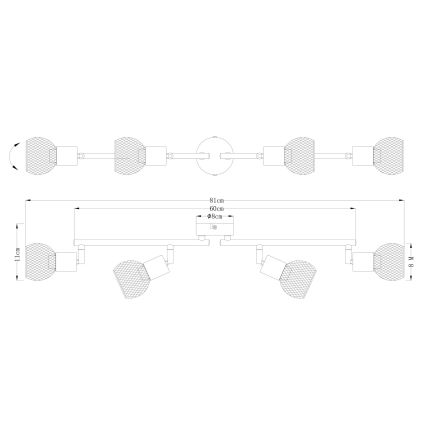 Globo - Bodové svítidlo 4xE14/40W/230V