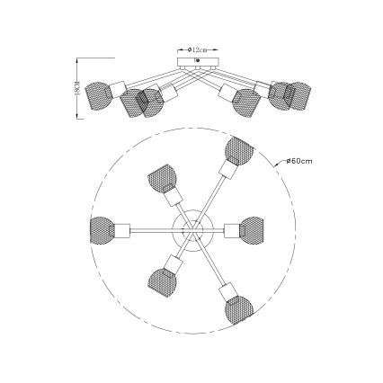 Globo - Přisazený lustr 6xE14/40W/230V