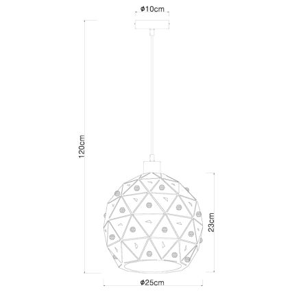 Globo 54029H - Lustr na lanku JODIE 1xE27/60W/230V pr. 25 cm