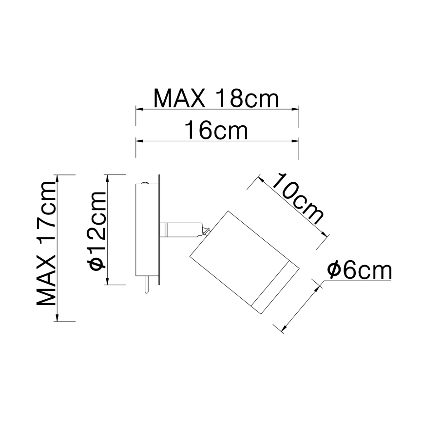 Globo - Nástěnné bodové svítidlo 1xE27/60W/230V
