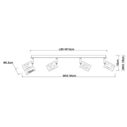 Globo - Bodové svítidlo 4xE27/60W/230V