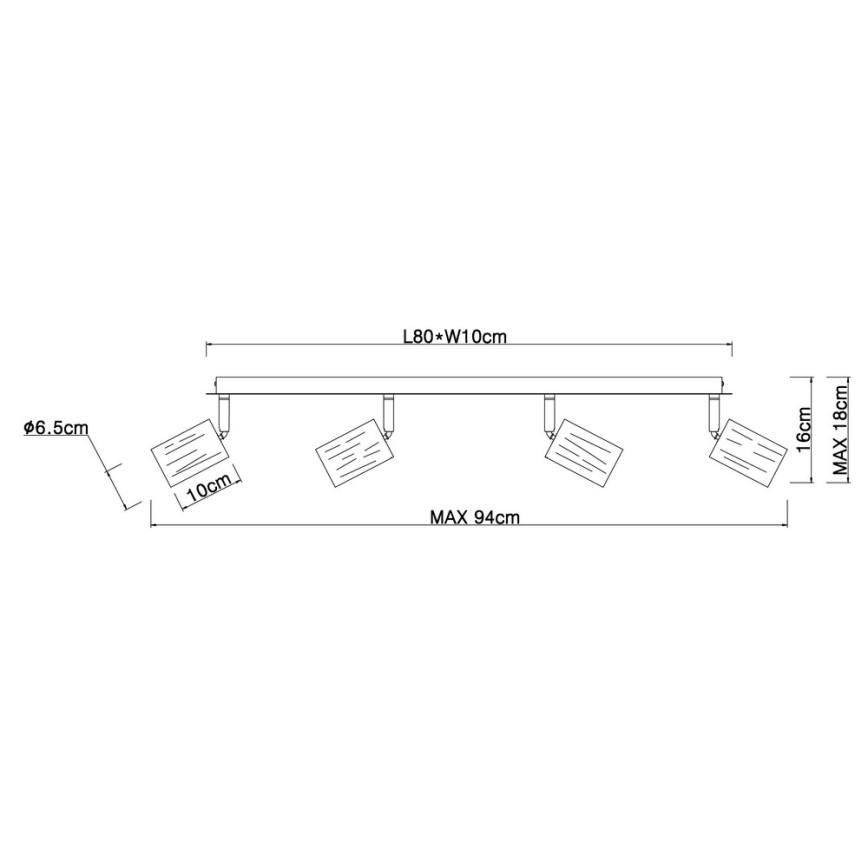 Globo - Bodové svítidlo 4xE27/60W/230V