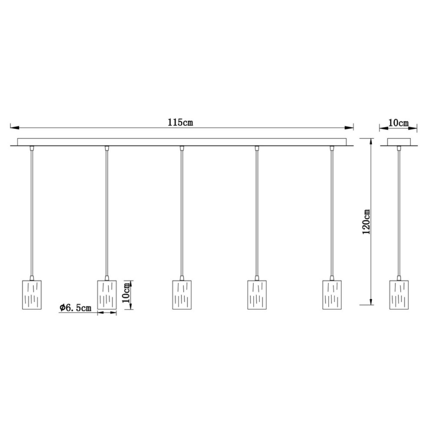 Globo - Lustr na lanku 5xE27/60W/230V