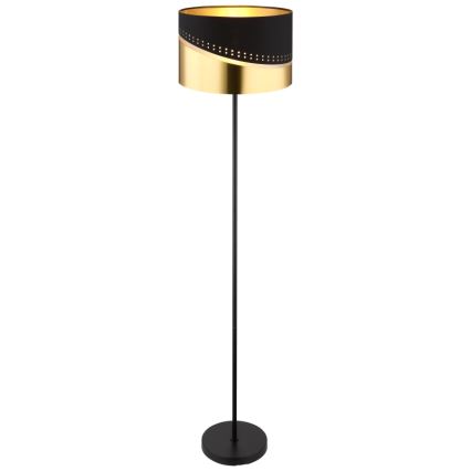 Globo - Stojací lampa 1xE27/60W/230V pr. 35 cm černá/zlatá
