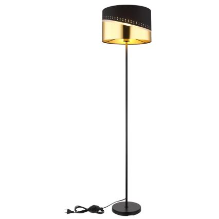 Globo - Stojací lampa 1xE27/60W/230V pr. 35 cm černá/zlatá
