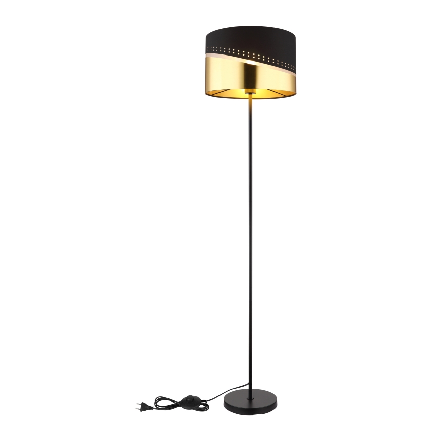 Globo - Stojací lampa 1xE27/60W/230V pr. 35 cm černá/zlatá
