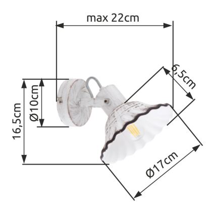 Globo - Nástěnné bodové svítidlo 1xE27/40W/230V