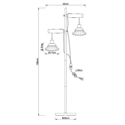 Globo - Stojací lampa 2xE27/40W/230V