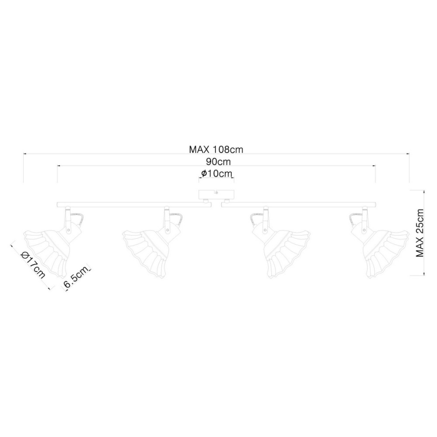 Globo - Bodové svítidlo 4xE27/40W/230V