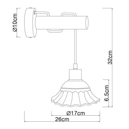 Globo - Nástěnné bodové svítidlo 1xE27/40W/230V