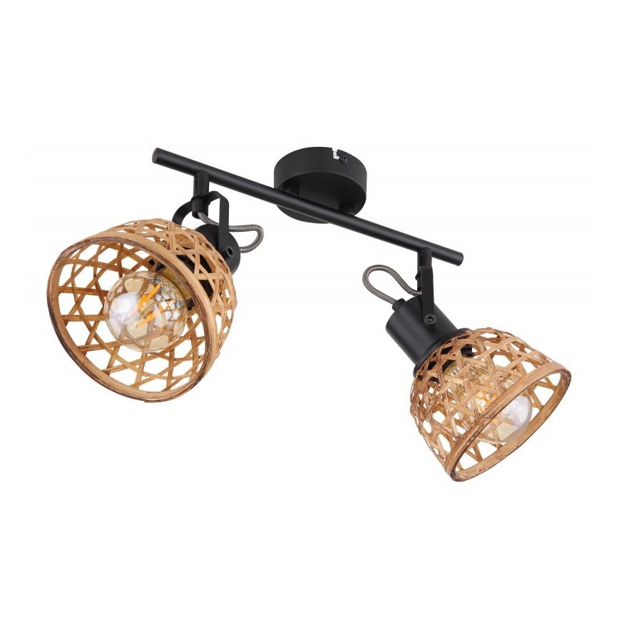 Globo - Bodové svítidlo 2xE27/15W/230V bambus