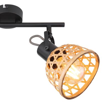 Globo - Bodové svítidlo 2xE27/15W/230V bambus