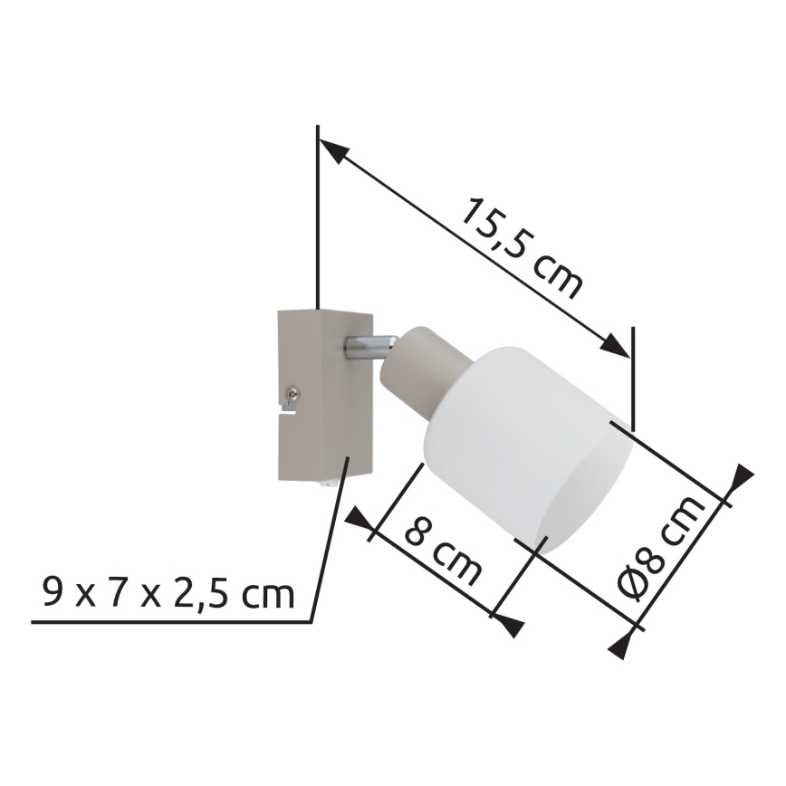 Globo - Nástěnné bodové svítidlo 1xE14/25W/230V