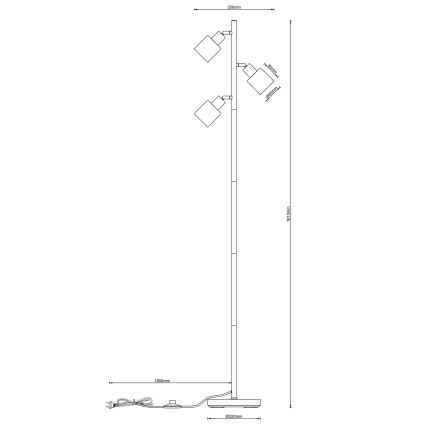 Globo - Stojací lampa 3xE14/25W/230V