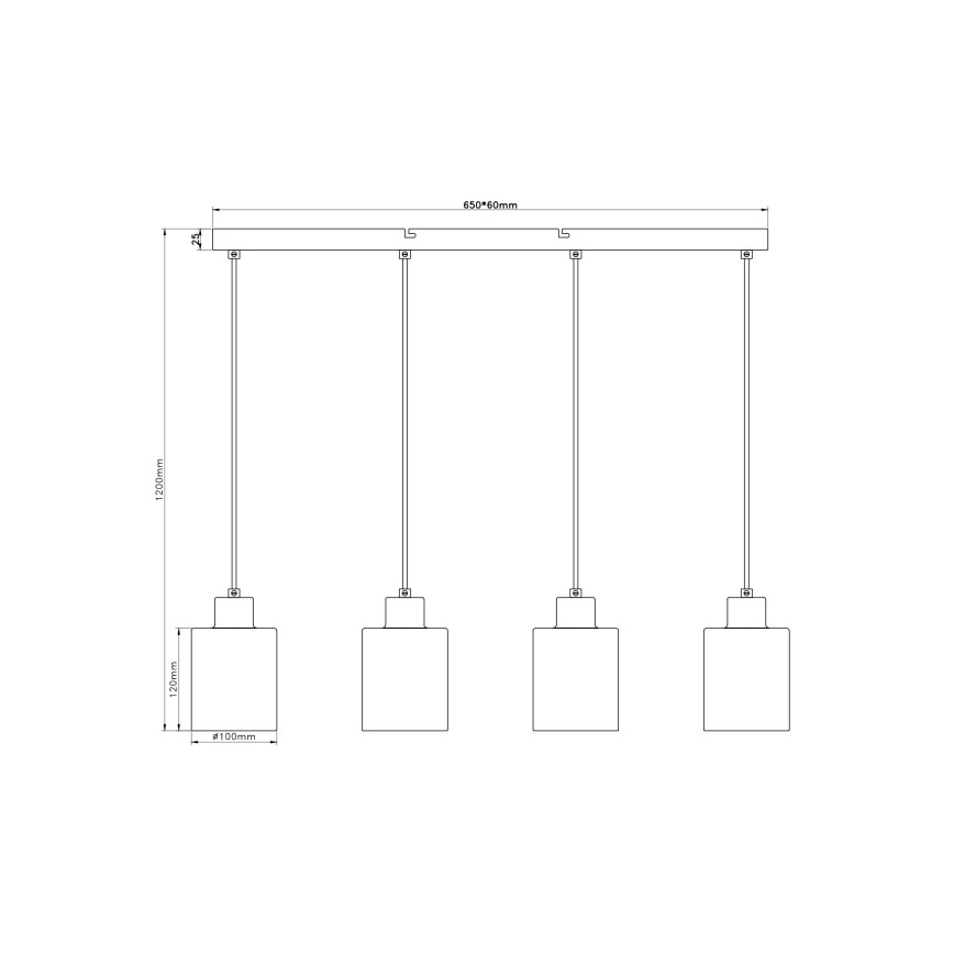 Globo - Lustr na lanku 4xE27/40W/230V