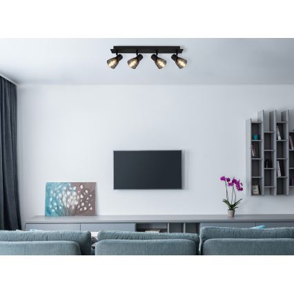 Globo - Bodové svítidlo 4xE14/40W/230V černá
