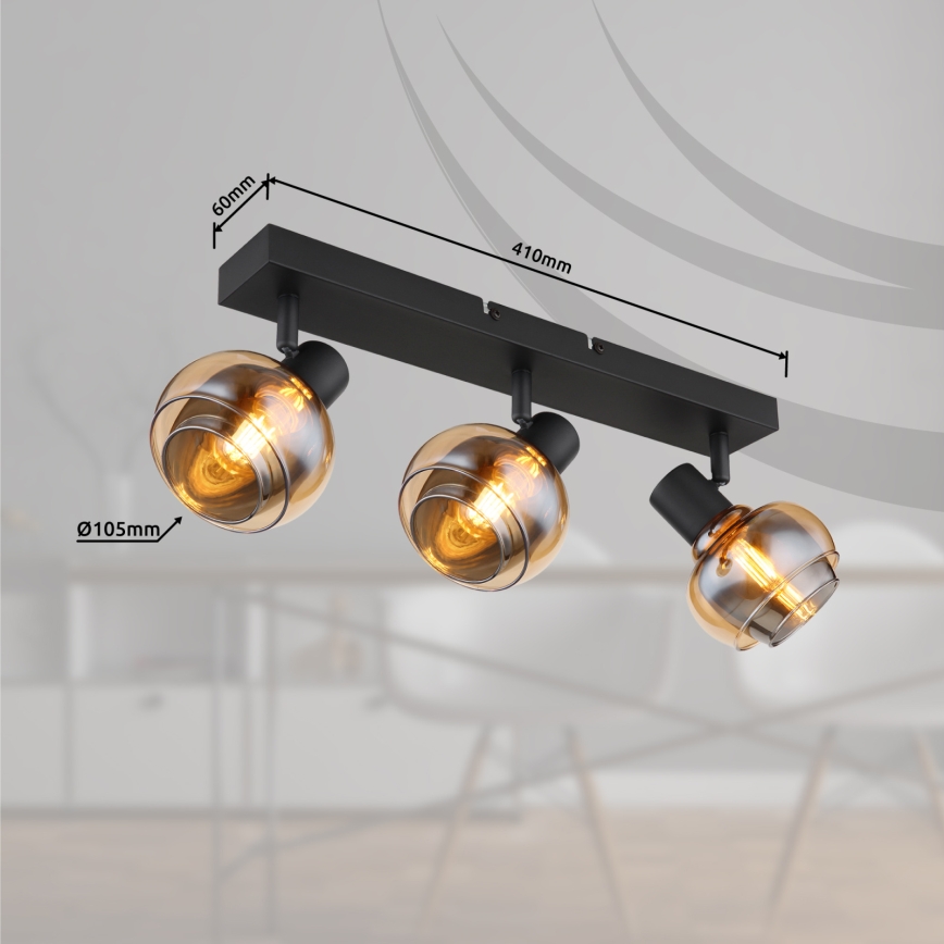 Globo - Bodové svítidlo 3xE14/40W/230V černá