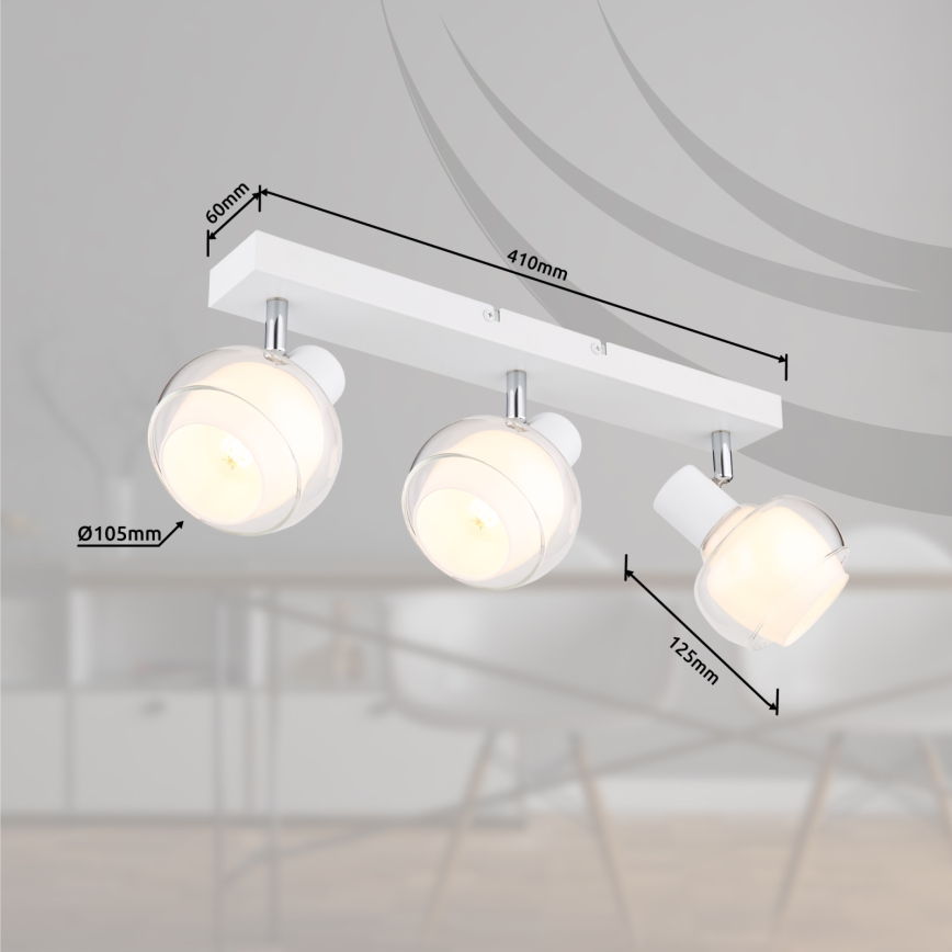 Globo - Bodové svítidlo 3xE14/40W/230V bílá